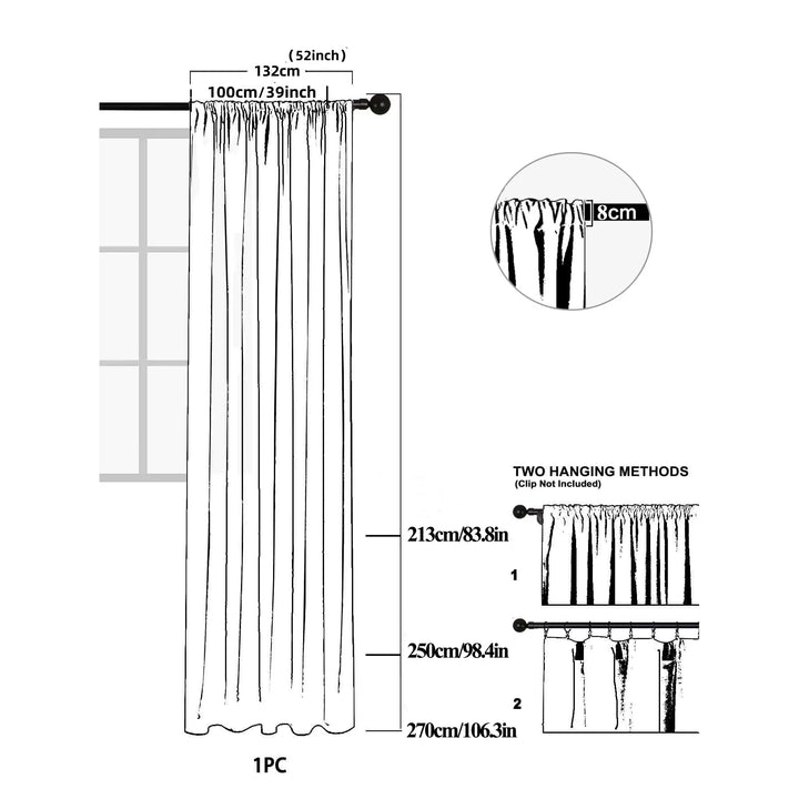 Elegant Light-Blocking Gauze Curtains - European Style for Balcony and Windows