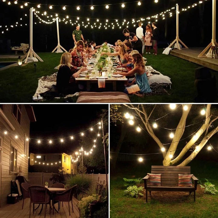 Solar Crystal LED String Lights, 60 LED 8 Lighting Modes, IP65, Fairy Light, Christmas, Garland For Garden Party Decor - 1&2 Pcs