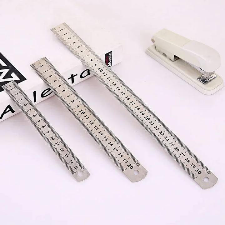 15-30 Cm Double Side Scale Stainless Steel | Straight Ruler Measuring Tool for Students School Stationery