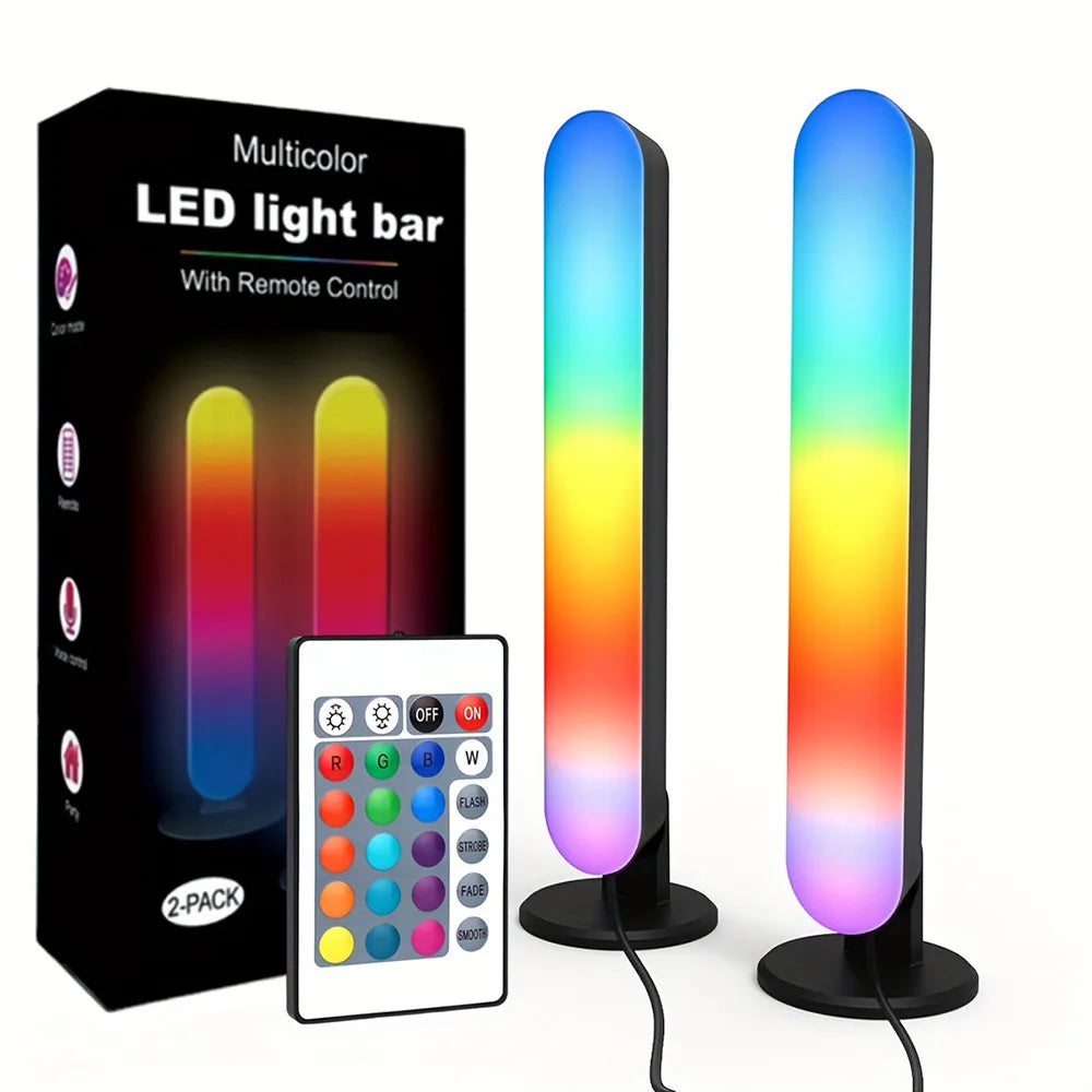 Smart Multicolor RGB Decoration Light | Music Rhythm Lights Upgraded USB Rechargeable Model | Light Bar For Christmas Decoration, Desktop. TV