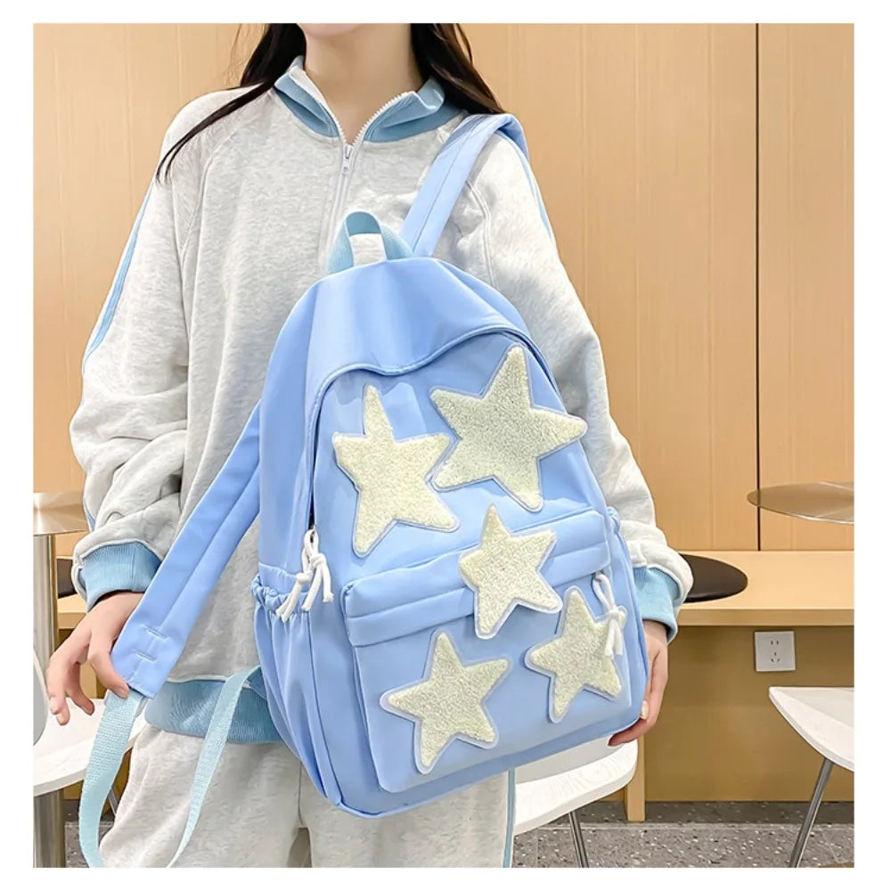 Fashion Stars Large Capacity Waterproof School Backpack |Nylon Shoulder Bags