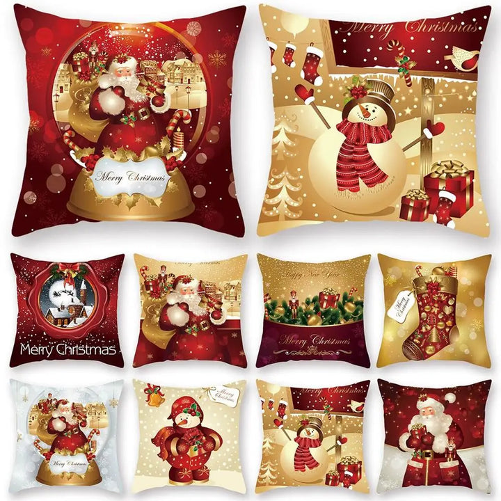 45cm Christmas cushion cover with festive design