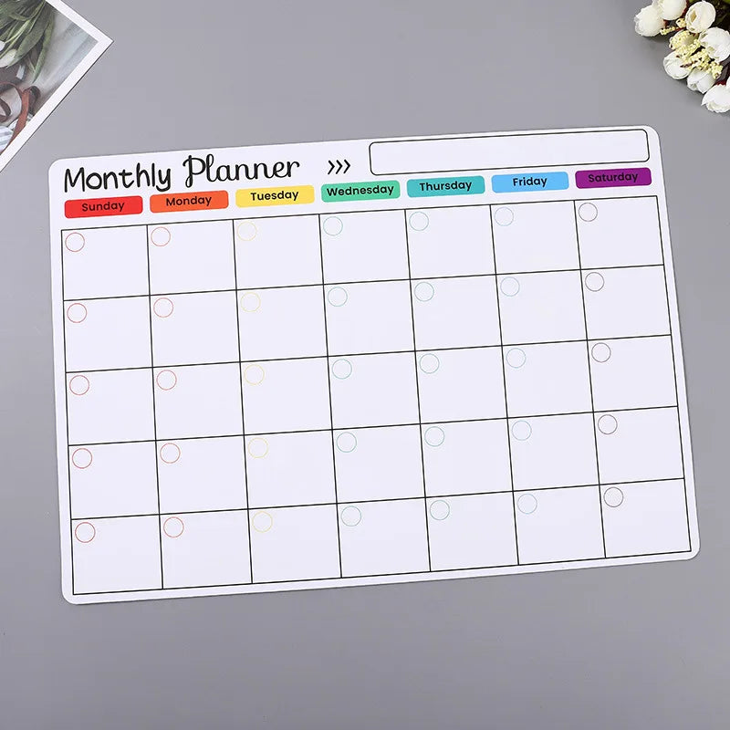 Magnetic Calendar For Fridge Monthly, Weekly, Planner Calendar | Dry Erase Whiteboard