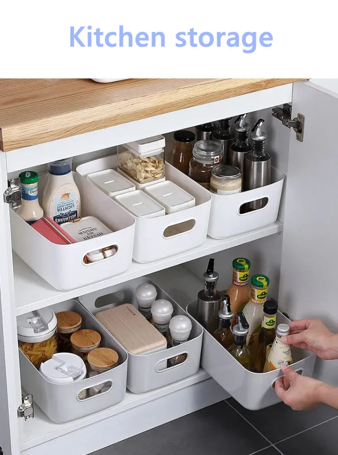 New Kitchen Organizer Under Sink Drawer Storage Box Cabinet Desktop Snack Makeup Storage Box Spice Organizer Kitchen Accessories