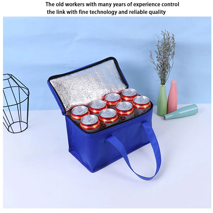 Thermal Cooler Bag - Portable Insulated Picnic Lunch Box, Beer and Drink Organizer