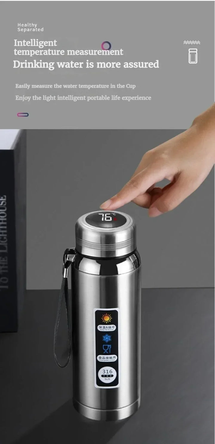 1.5L 316 Stainless Steel Water Bottle with Intelligent Temperature Display | Portable Thermos Cup, Tumbler,insulated Cup Vacuum Flask