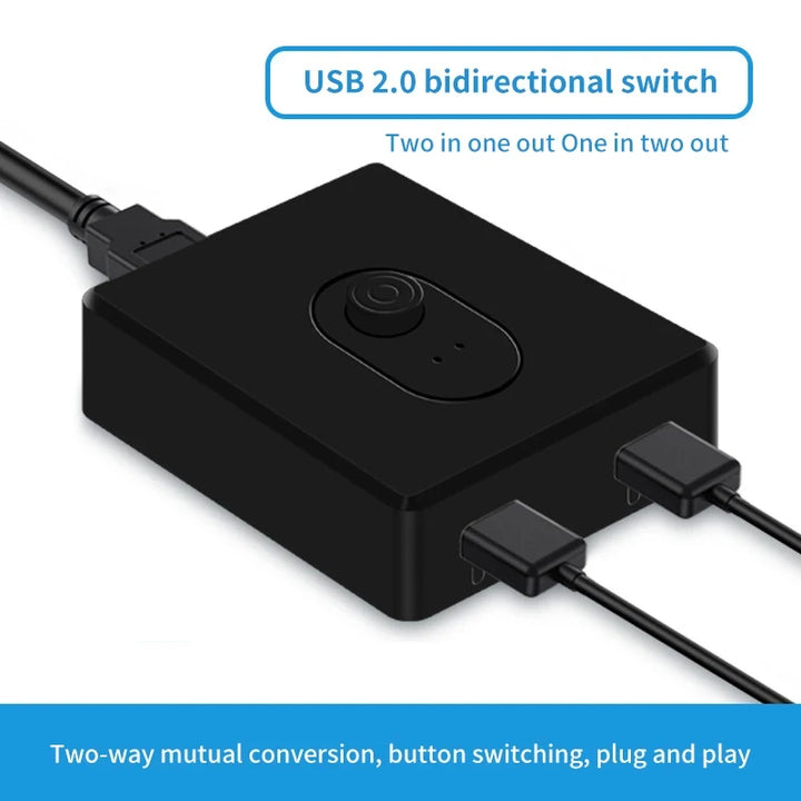 KVM Switch USB 3.0, 2.0 Hub Switcher USB Splitter, Shared Controller for Laptop, Computer, Printer, Keyboard, Mouse