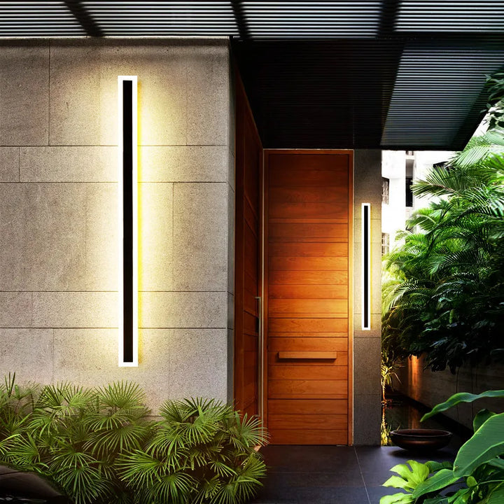 Modern Waterproof Outdoor Long Strip LED Wall Lamp, IP65,  Aluminum, Wall Light, Garden, Porch Lights