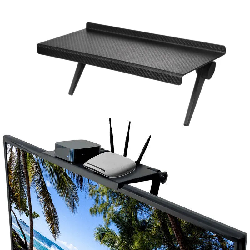 Adjustable TV Screen, Top Shelf Rack For Computer, Monitor, Desktop, TV, Router Display Stand