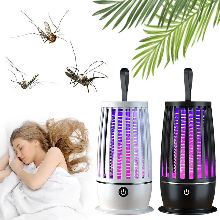 USB Rechargeable Mosquito Killer Lamp and Swatter | Outdoor Camping Insect Trap and Repellent Lantern