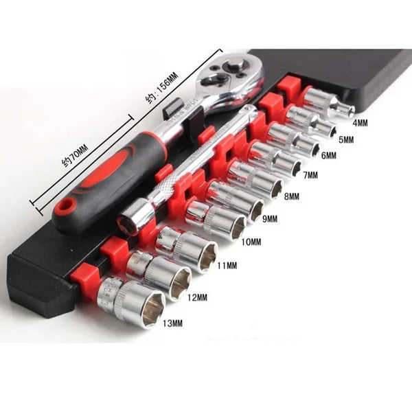 Upgraded Wrench Socket Set Hardware Tool For Car, Boat, Motorcycle, Bicycle, Household Repairing High Quality