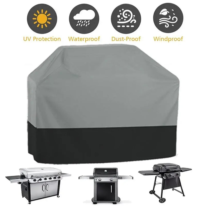 210T Oxford Cloth Outdoor BBQ Cover | Waterproof Oven Cover | BBQ Protective Cover UV Resistant Heavy Duty Carbon Grill Cover