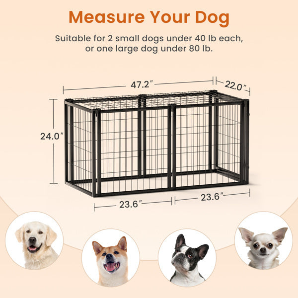Secure dog kennel for medium dogs