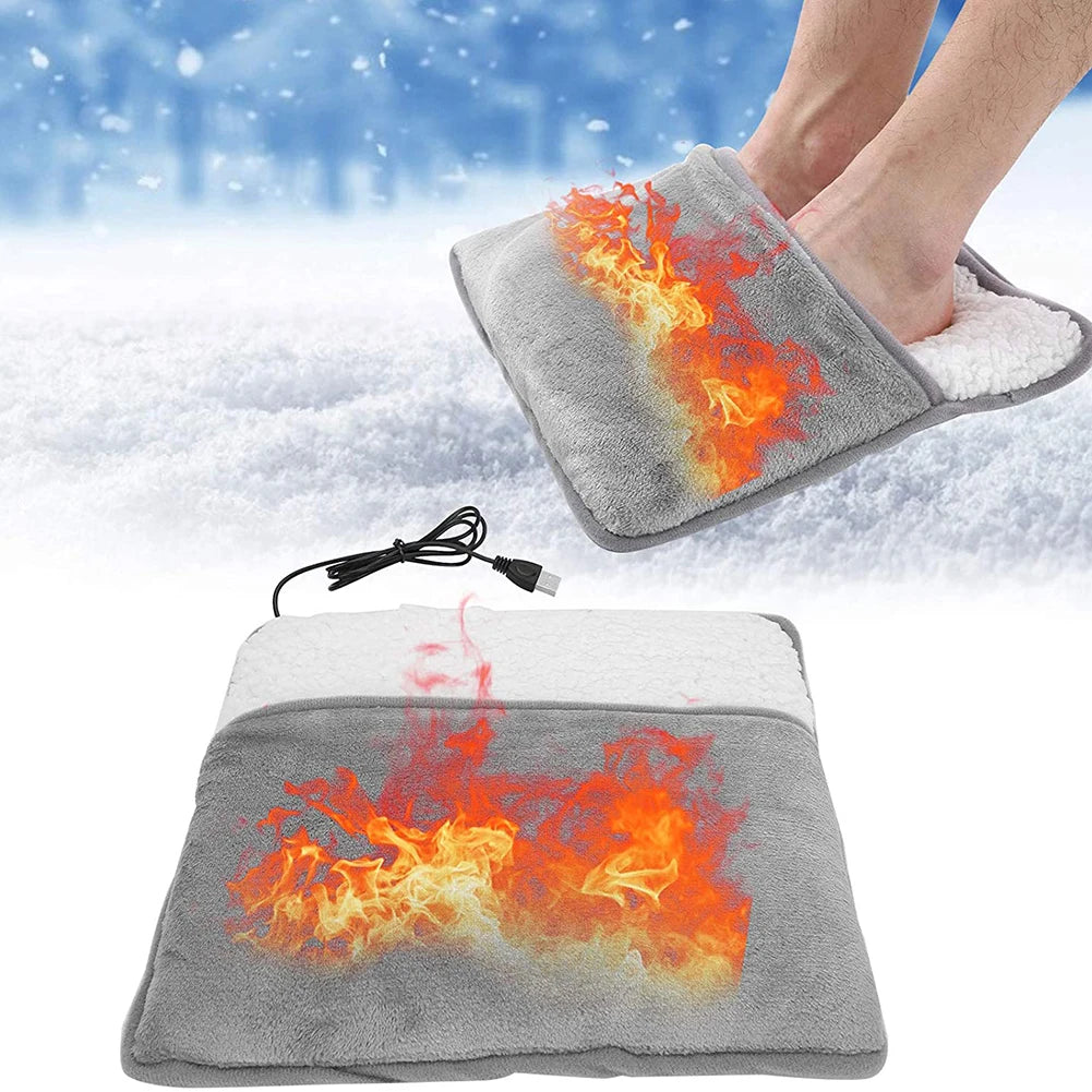 Universal Electric Foot Heating Pad For Winter | USB Charging | Washable | Household Foot Warming Soft Mat