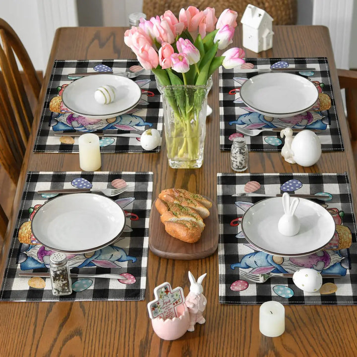 Easter-themed dining table decoration