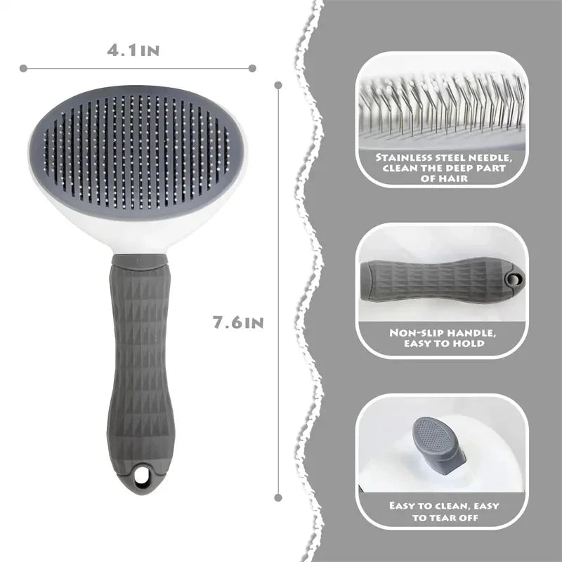 Self-Cleaning Dog Grooming Comb