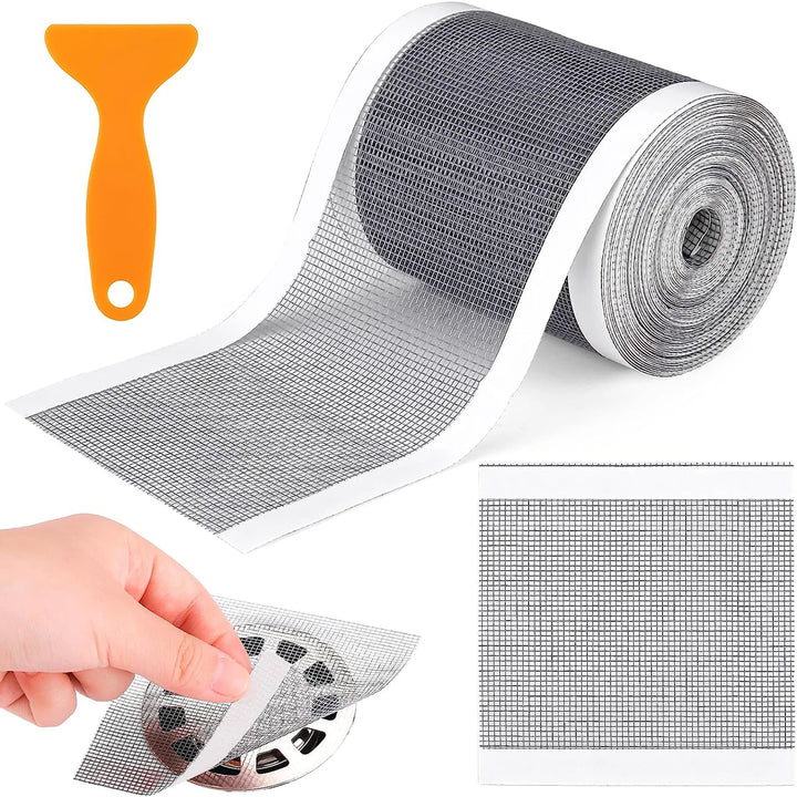 Self-adhesive drain hair catcher