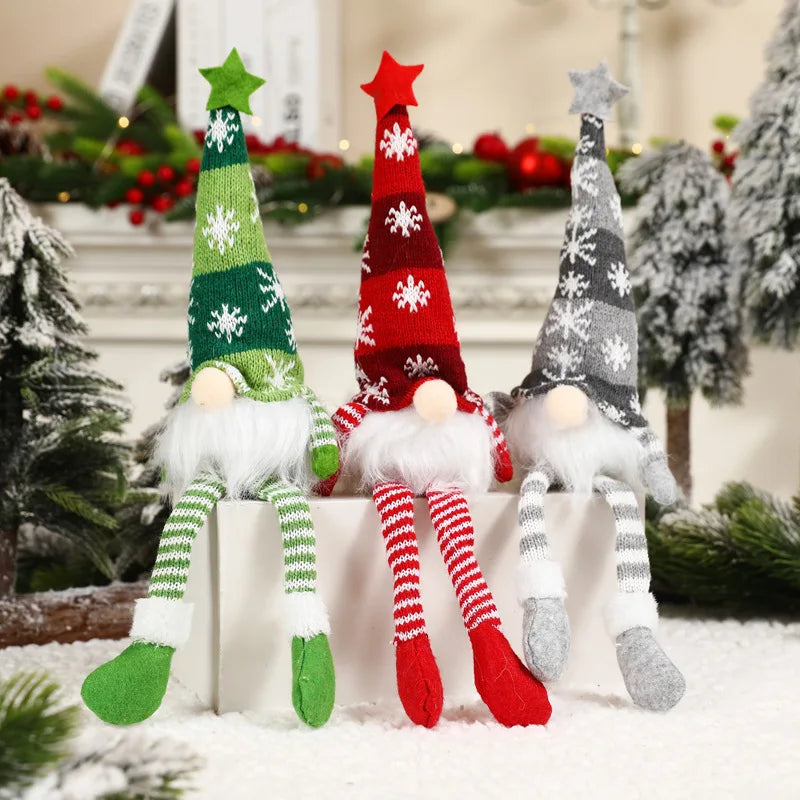 Set of 3 Christmas elf gnome