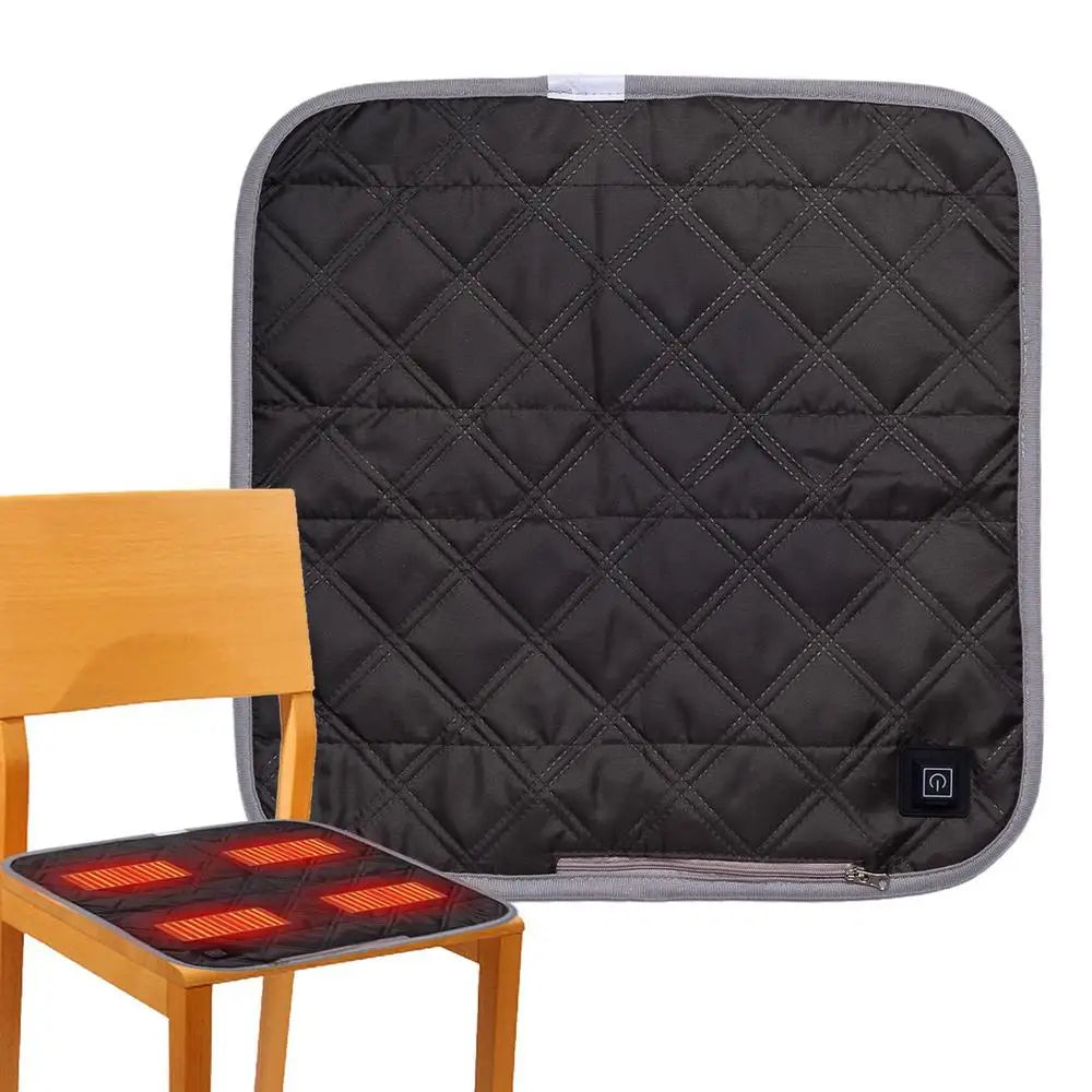 Electric Heated Chair Cushion Portable USB Heating Seat Pad 3 Levels Winter Warm Cushion Mat For Home Office Car Camping Fishing