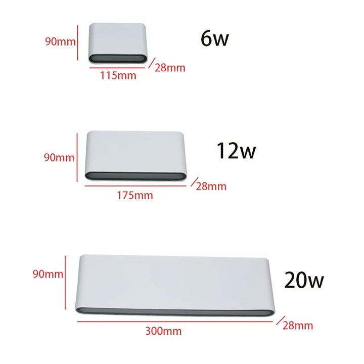 Led Up and Down Wall Lamp Outdoor Wall Light Waterproof Wall Sconce AC90-260V AU11