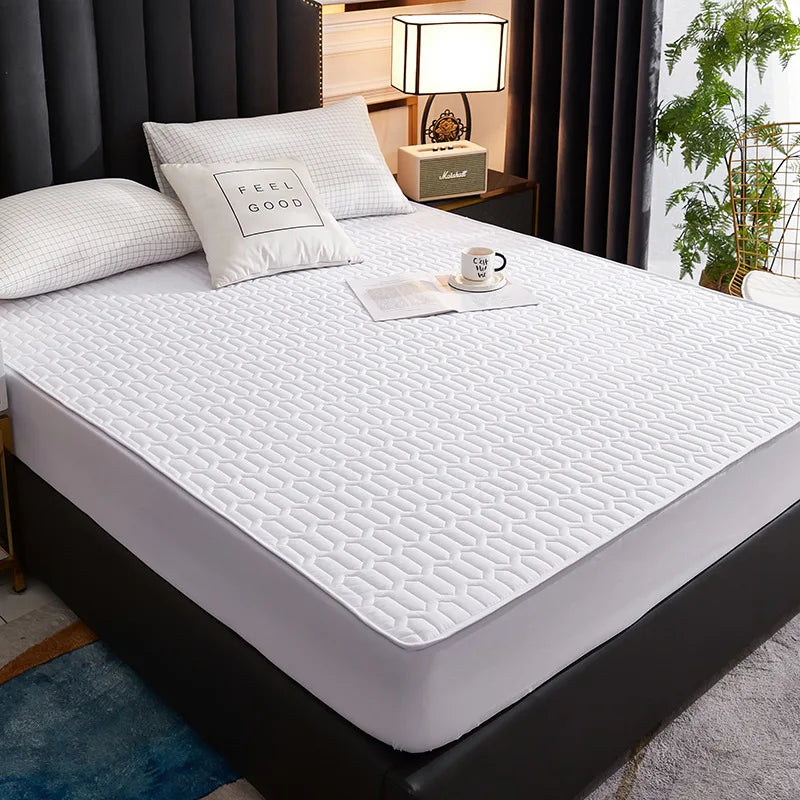 Waterproof Thicken Mattress Cover Quilted Latex Mat Bed Covers Pad Skin-Friendly Fitted Sheet Protector Bedspread150/160/180x200