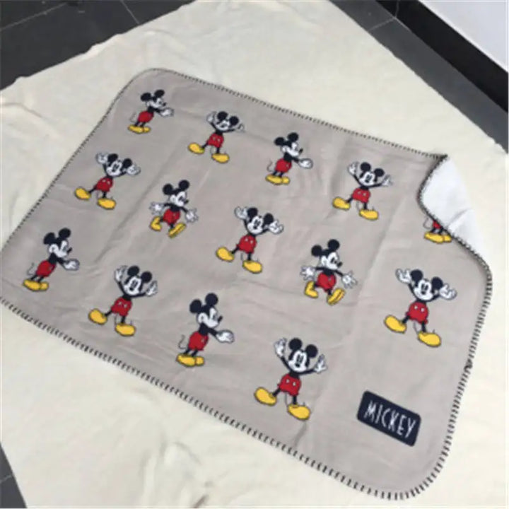 Disney Cartoon Mickey Mouse Four Seasons Thicken Super Soft Fleece Kids Blanket Children Boy Girl Throw Blanket Gift 70x100cm