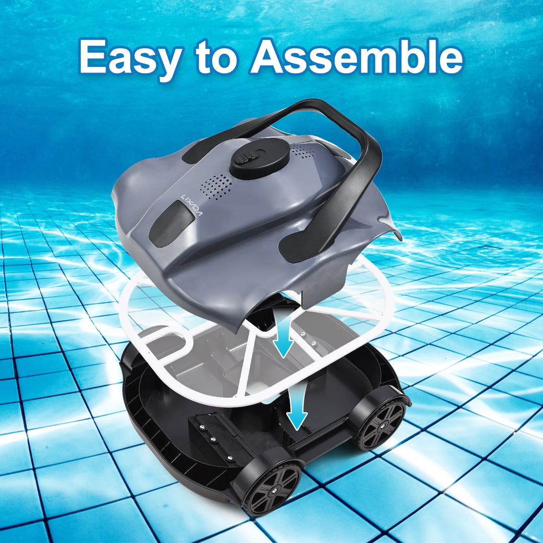 Automatic Robotic Pool Cleaner Cordless Robotic Pool Vacuum for In-Ground Flat Pools Automatic Home Appliance Swimming Pool 2024