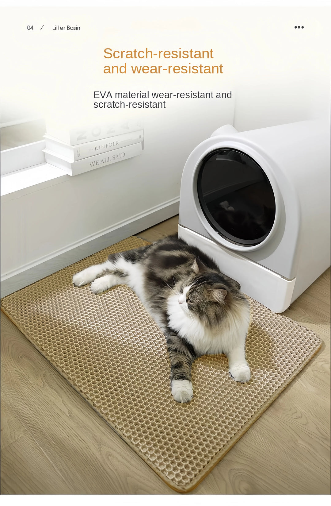 Large Size Cat Litter Mat Double Layer Waterproof Pet Litter Box Mat Non-slip Sand Cat Pad Washable Bed Mat Clean Pad Products