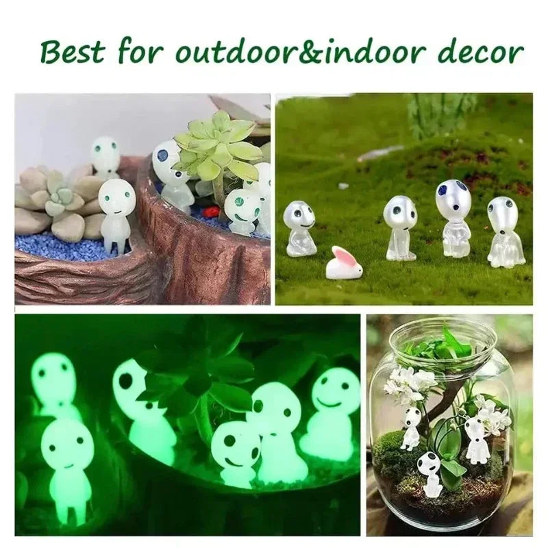 Luminous Elves Mini Figures Fish Tank  Garden Micro Flower Potted Landscape Decoration