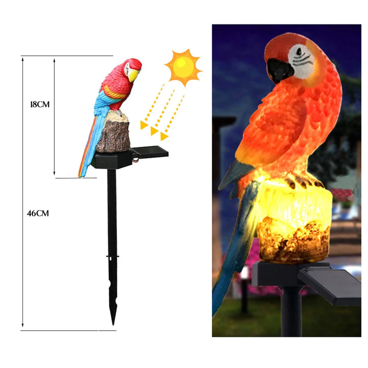 Solar Powered LED Owl Animal Home | Artificial Flowers Garden Lights | Waterproof Outdoor Solar Lawn Lamp Outside LED Decoration