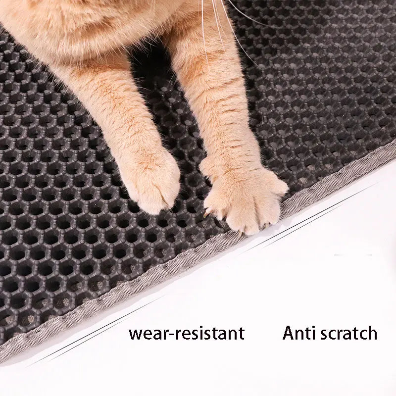 Cat Litter Mat Double Layer Waterproof Urine Proof Trapping Mat Easy to Clean Non-Slip Toilet Pad  Cat Scratch Pad Large Foot Pad