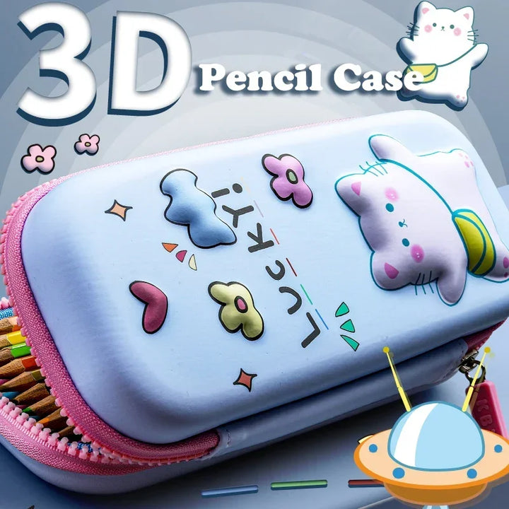 3D Pencil Case | Large Capacity Unicorn Organizer| Box for Girls School Office Supplies Students Stationery