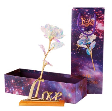 Shiny Gold Rose Decor