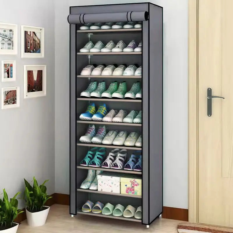 Shoe Rack Organizer with Dustproof Layers for Tight Spaces