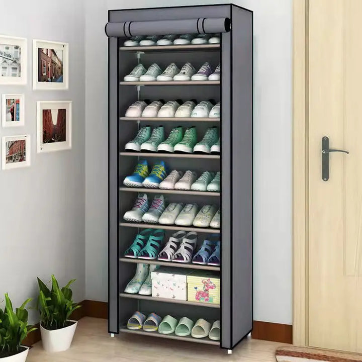 Shoe Rack Organizer with Dustproof Layers for Tight Spaces