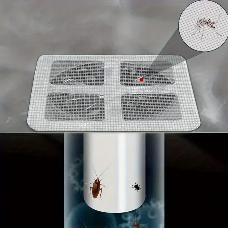 Shower drain mesh hair stopper