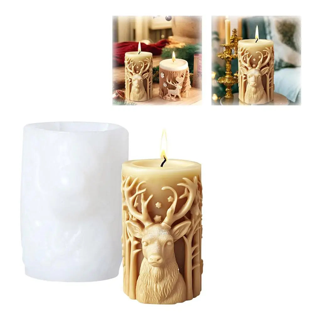 Silicone Candle Mold for Christmas Snowflake Patterns