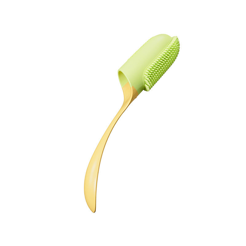 Silicone pet toothbrush for oral cleaning