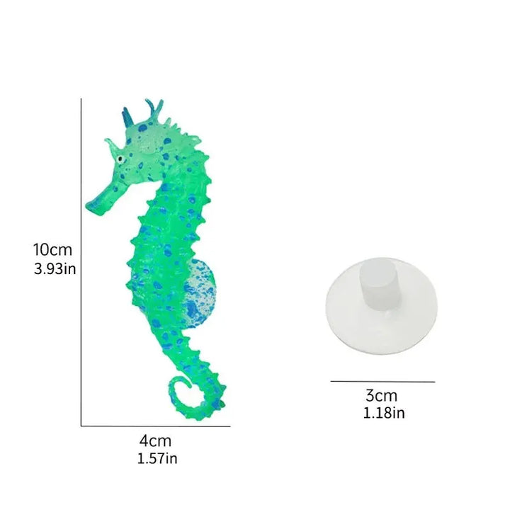 Simulation glow in dark aquarium seahorse