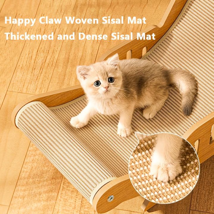 Sisal scratching board with cat hammock