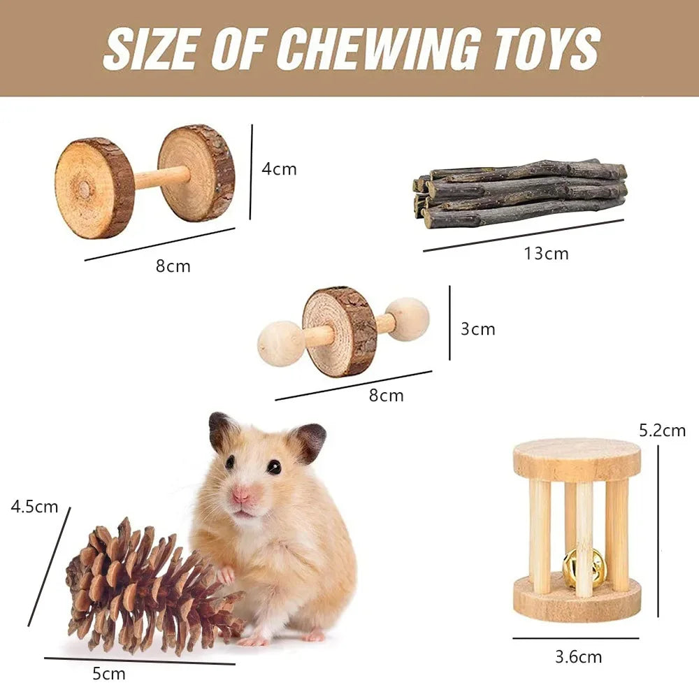 Size of Hamster and Rat Wooden Chew Toys