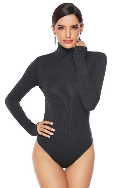 Sleek Long Sleeve Turtleneck Bodysuit
