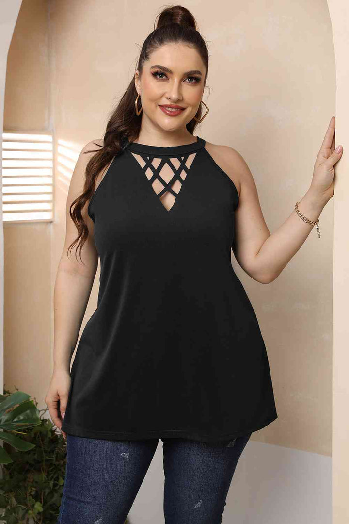 Sleek Plus Size Sleeveless Dress
