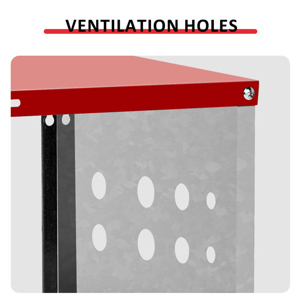 Sloping roof metal chicken box