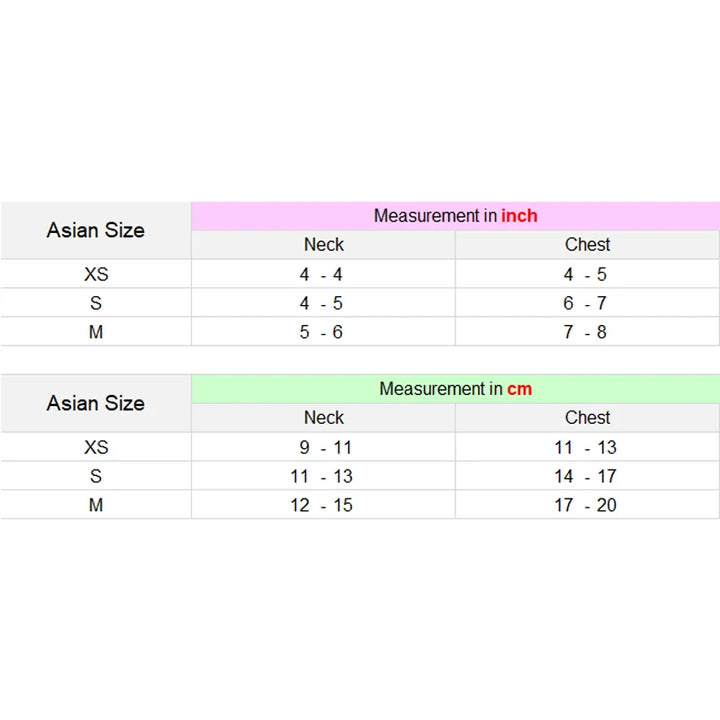 Small Pet Harness with Bowtie for Hamsters product size information 
