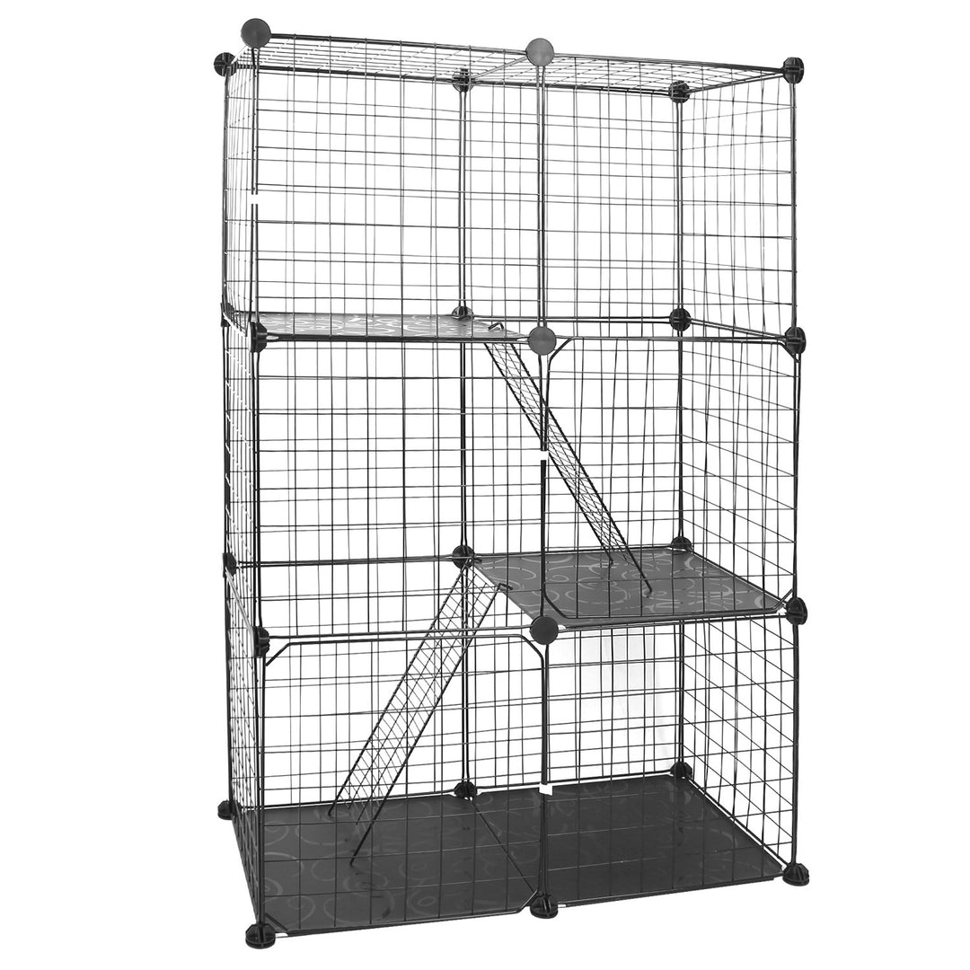 Small animal cage with shelves