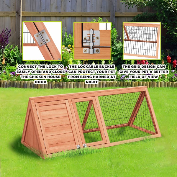 Small animal wooden cage for outdoors