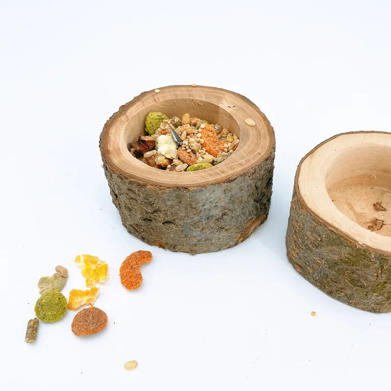 Small animal wooden food dish