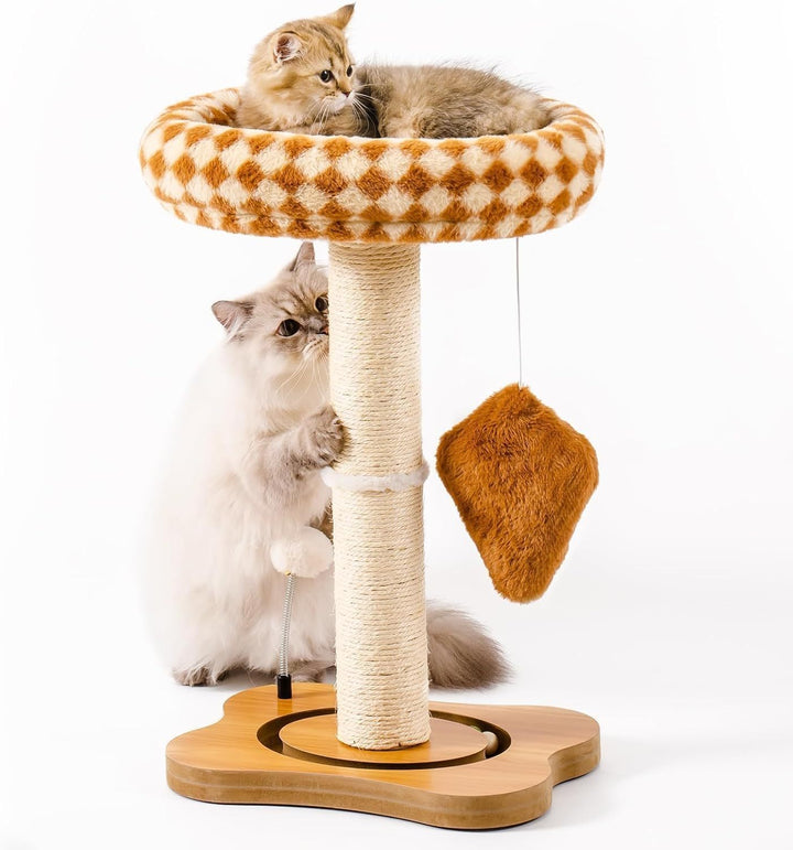 Small cat tower with sisal scratcher
