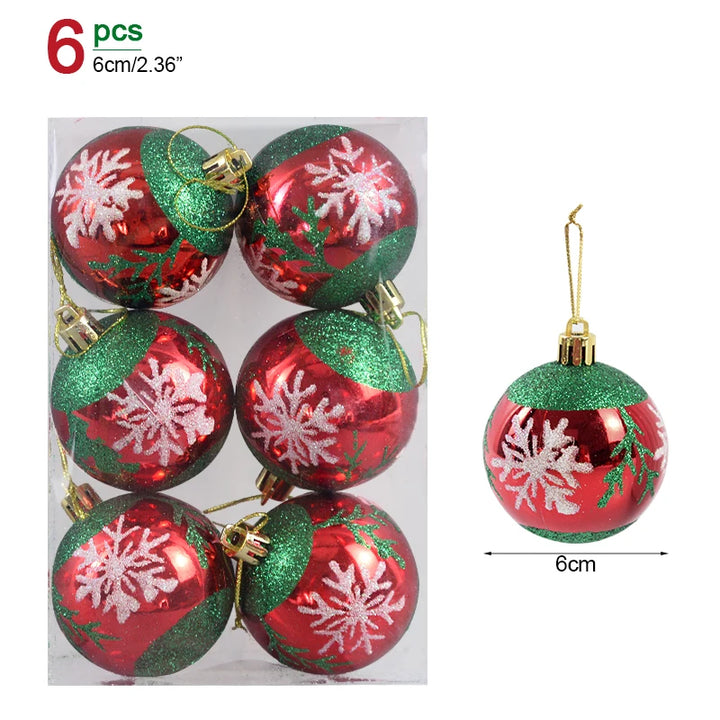 Snow-themed hanging ornaments for Xmas